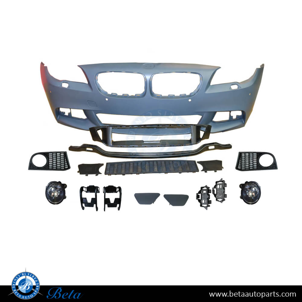 Front Bumper M-Tek with PDC with Washer with Fog Lamp Hole for BMW 5 Series F10 2010-2013 models, Part Number 51118048668F / 51118053874 Front Bumper M-Tek with PDC with Washer with Fog Lamp Hole for BMW 5 Series F10 2010-2013 models, Part Number 51118048668F / 51118053874